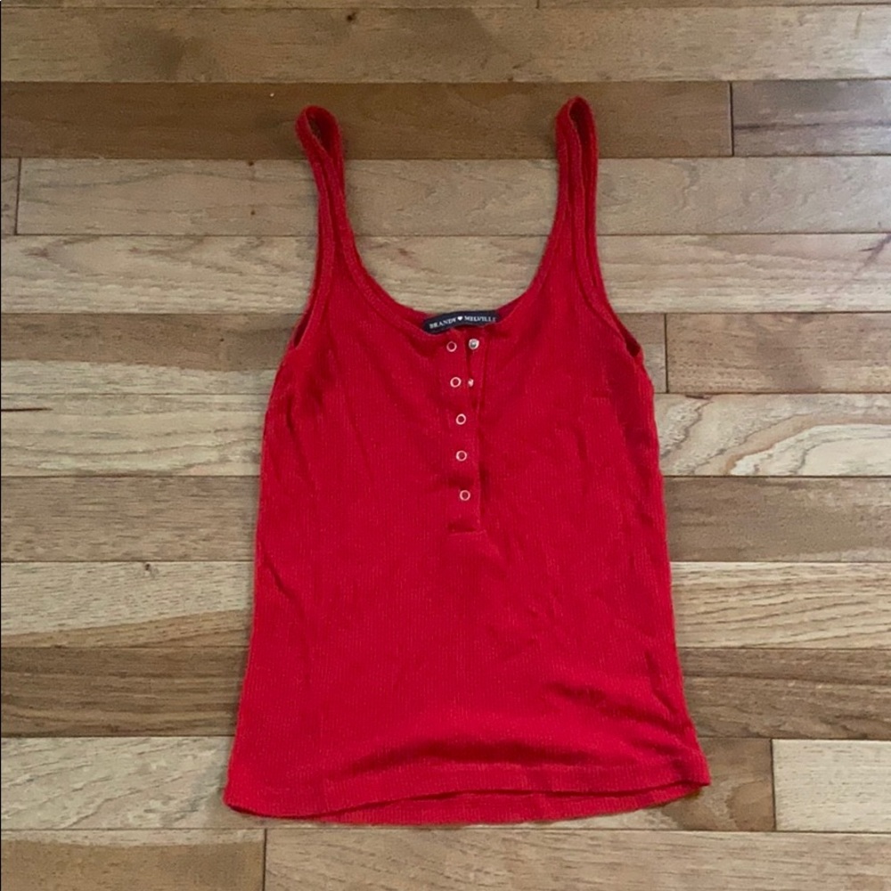 Brandy Melville Red Cropped Tank